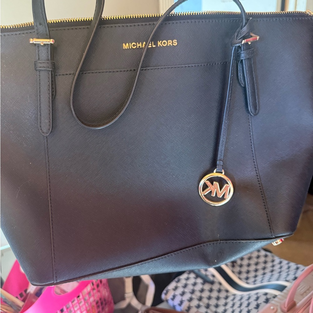 Michael Kors Black Leather Tote